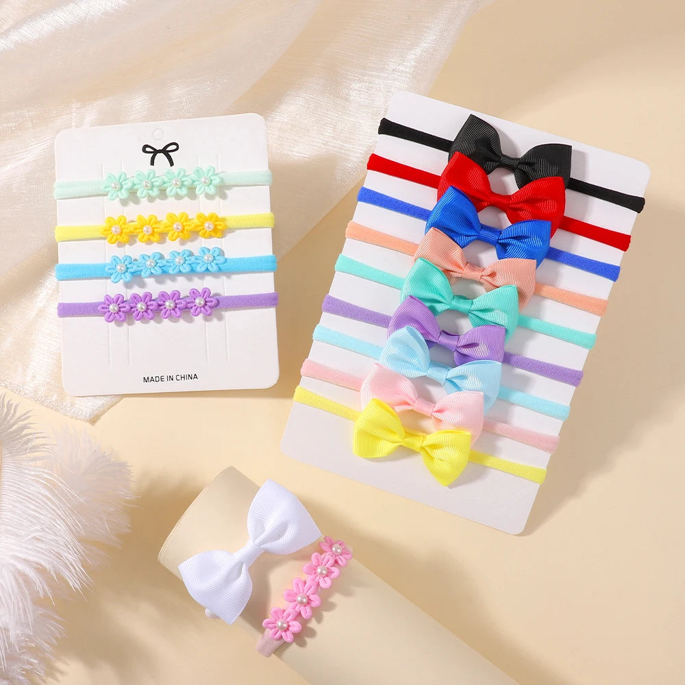 Tiny Bow Headband Set — 15 Pieces